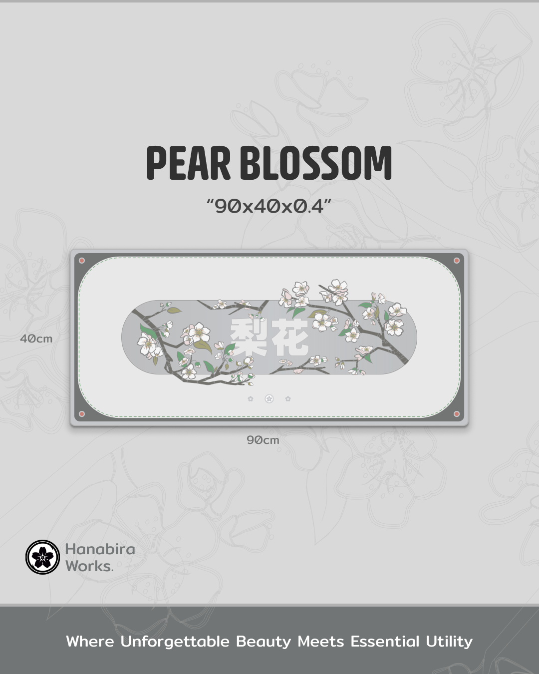 Pear Blossom Deskmat